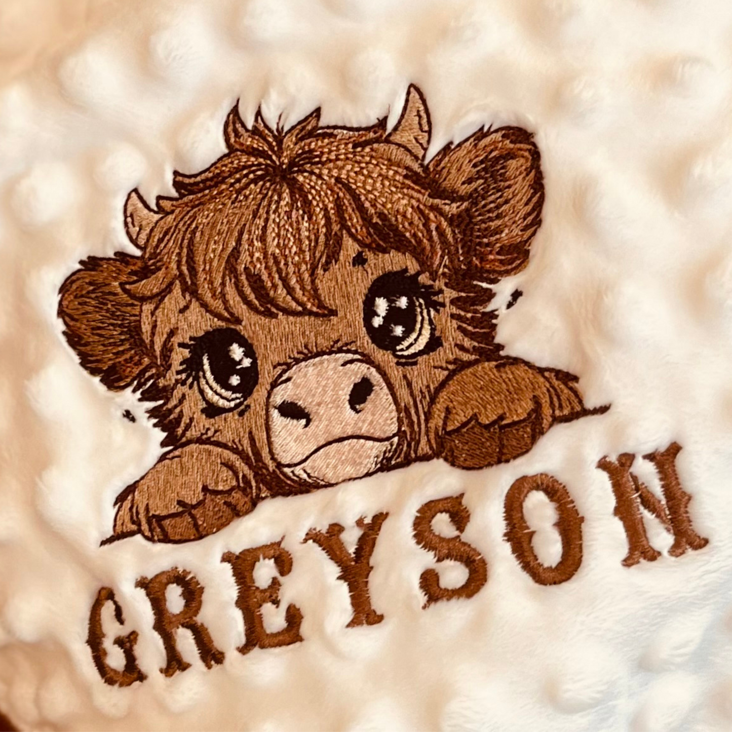 The Higland Cow Baby Blanket