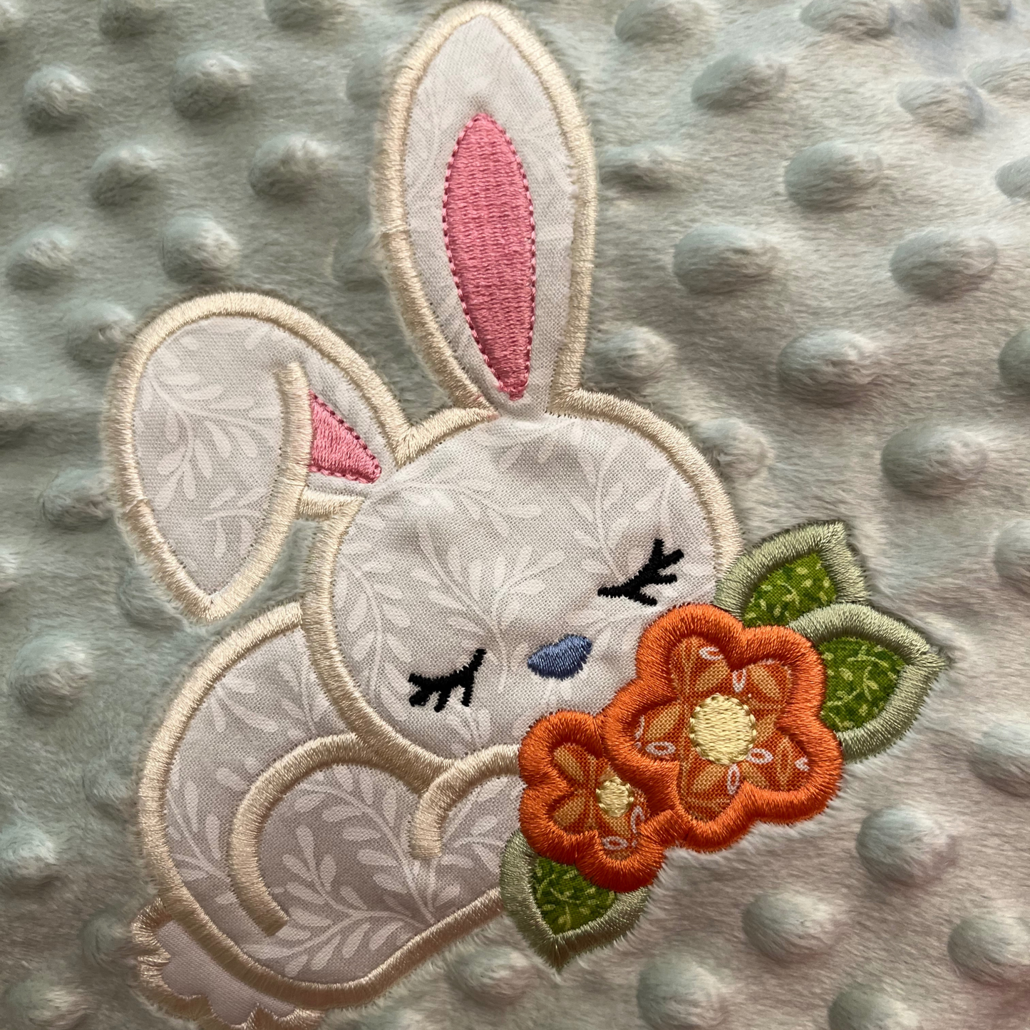 Baby Blanket with Bunny Design