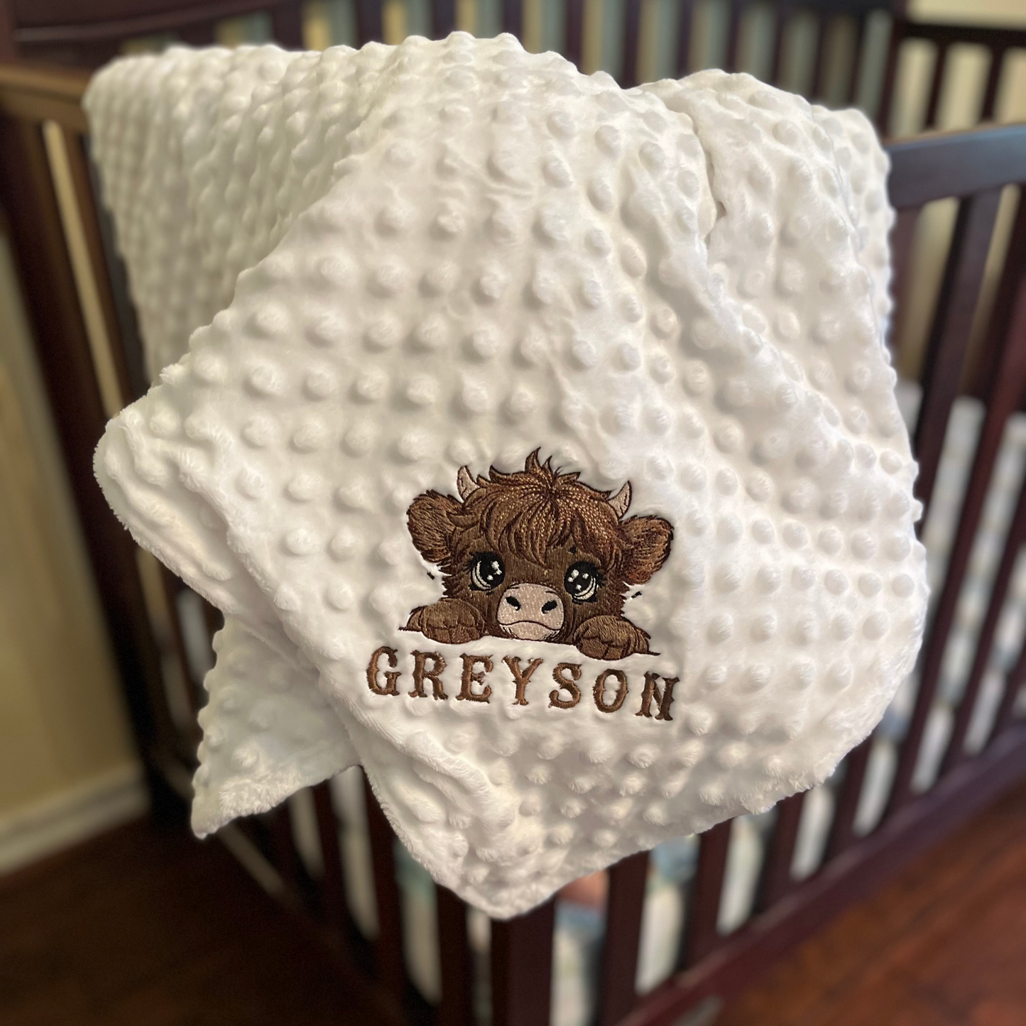 The Higland Cow Baby Blanket