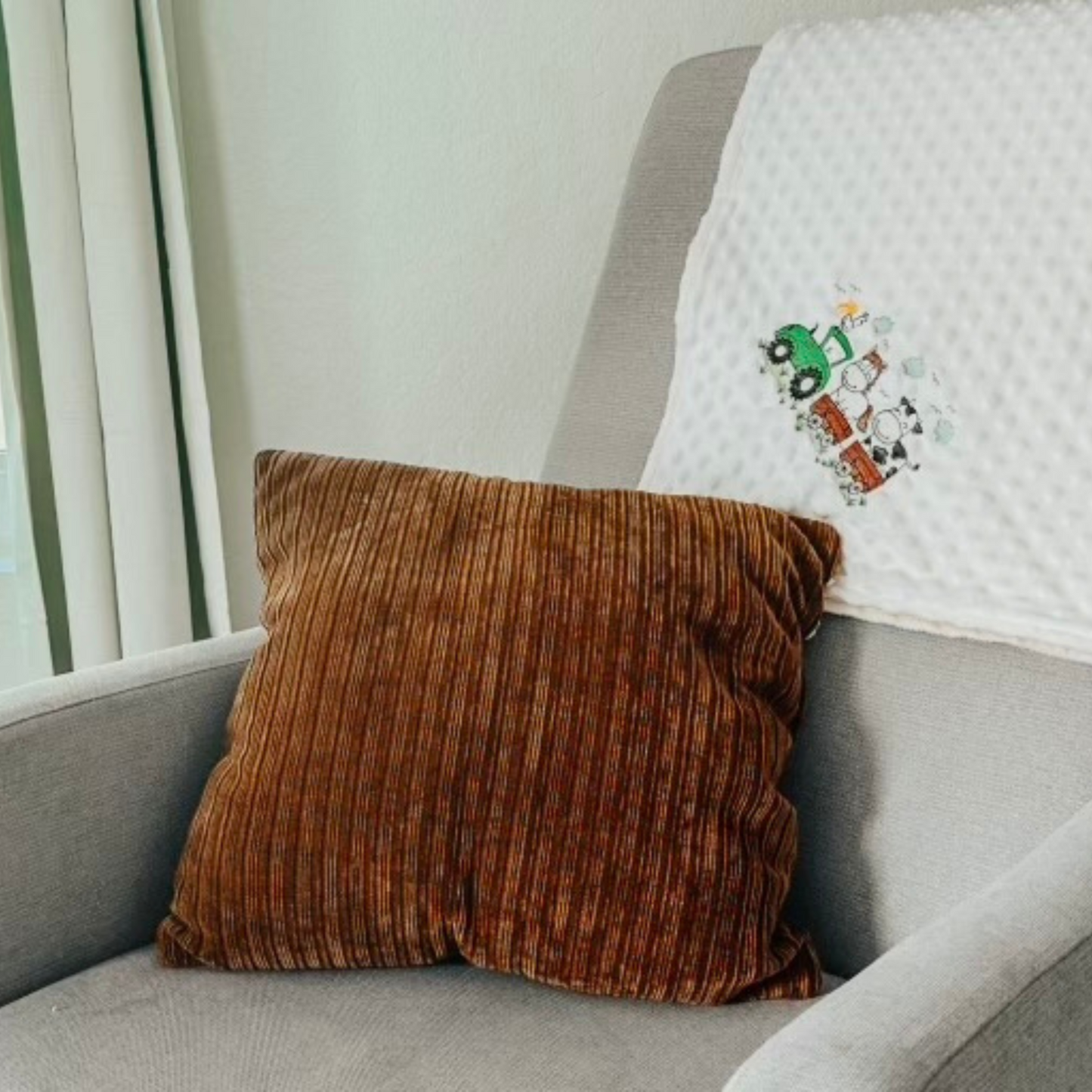 Farm Factory Animals Heirloom Baby Blanket